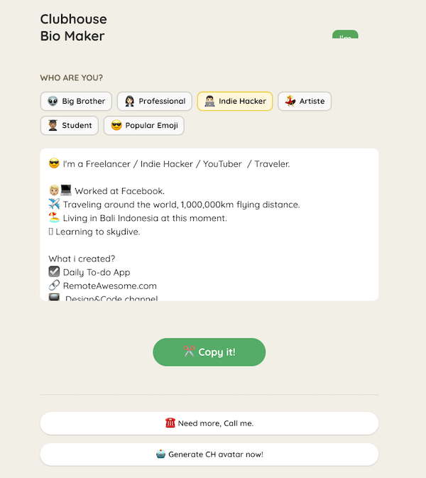 برنامه clubhouse avatar marker