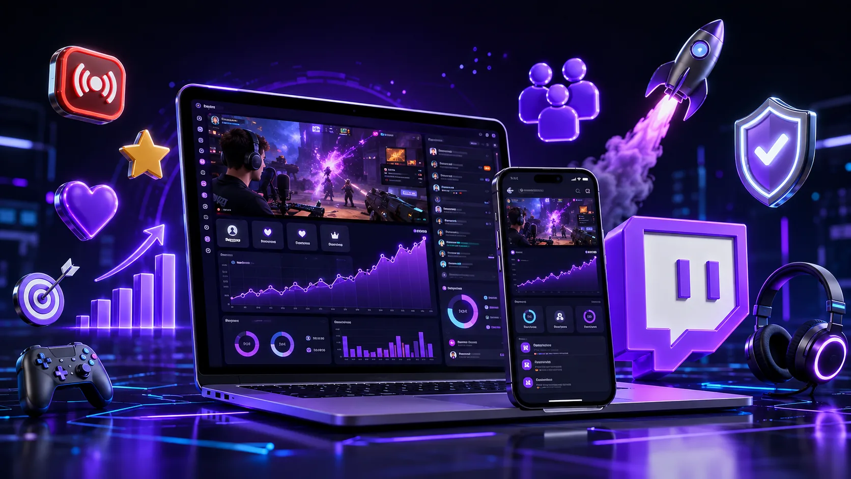 پنل خدمات توییچ | افزایش بازدید، فالوور و رشد سریع کانال