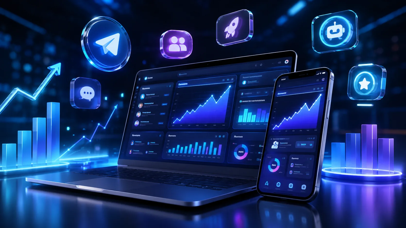 پنل خدمات پریمیوم تلگرام | افزایش اعتبار و رشد کانال و گروه